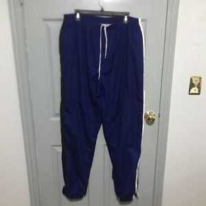 Nautica Competition Men’s Size XL Blue 100% Polyester Athletic Track Pants 34x34